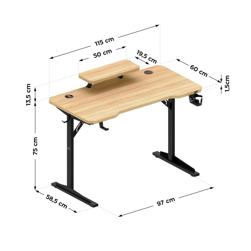 Mark Adler Leader 5.1 Oak 115 cm računalni stol s policom - slika 12