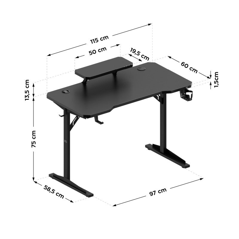 Mark Adler Leader 5.1 Black 115 cm računalni stol s policom - slika 12