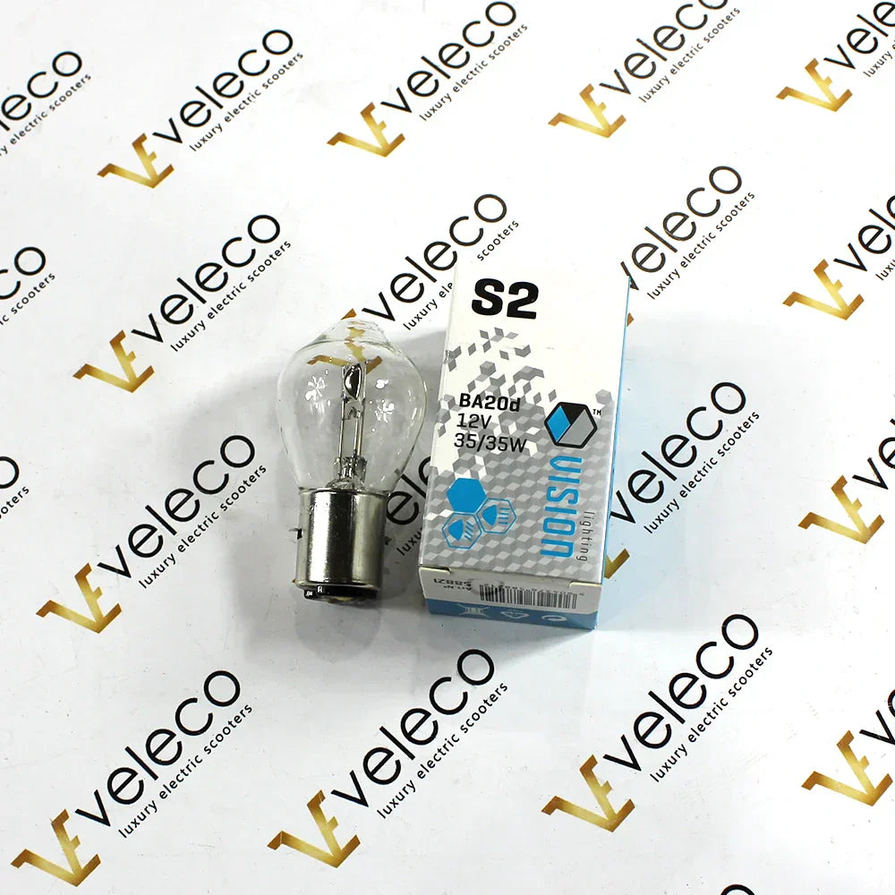 Veleco S2 12V 35W žarulja za električni skuter s ambalažom, pogled sprijeda