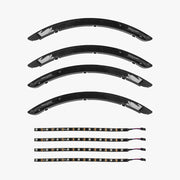 Set crnih ukrasnih traka s LED svjetlima za KingSong 18L i 18XL električni monocikl, pogled odozgo