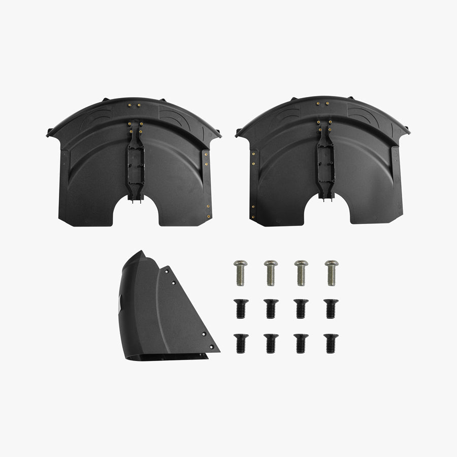 Set unutarnjih crnih blatobrana KingSong S18, S18 Pro i Pro Plus s pripadajućim vijcima