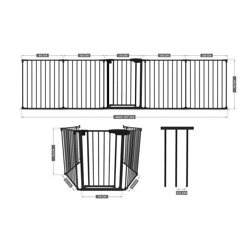 Guardian 6.0 Black 340 cm 2-u-1 zaštitna ograda