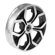 Stražnji naplatak za Veleco ZT16, aluminijski kotač crno-srebrne boje s detaljem ležaja
