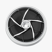 Crno-srebrni šuplji motor za električni monocikl KingSong S16 Pro, prednji pogled na felgu