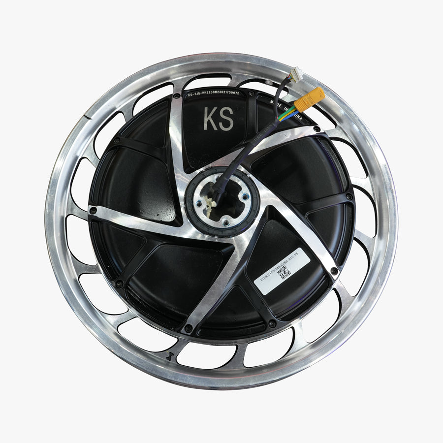 Šuplji motor za KingSong S18, S18 Pro i Pro Plus, pogled na crni motor s metalnim obručem