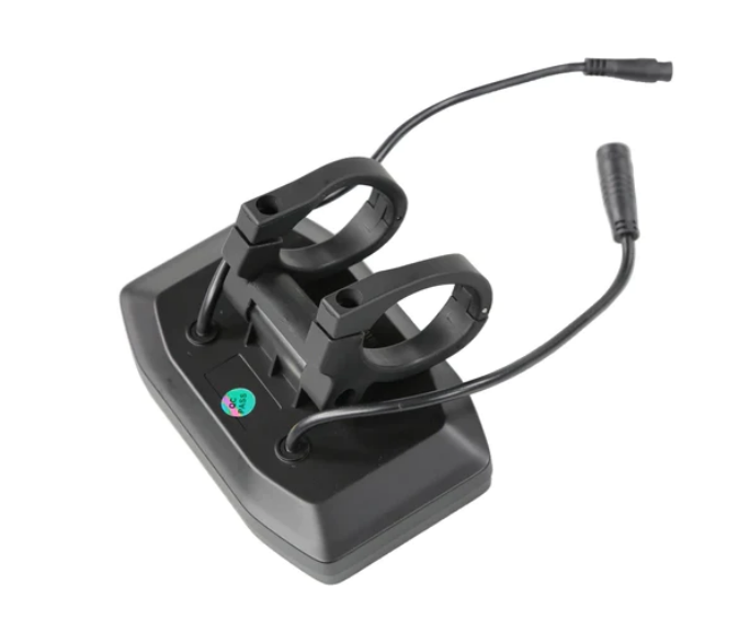 Crni TFT zaslon za Eco Speed i Vsett električni romobil, stražnji pogled s nosačem i kablovima