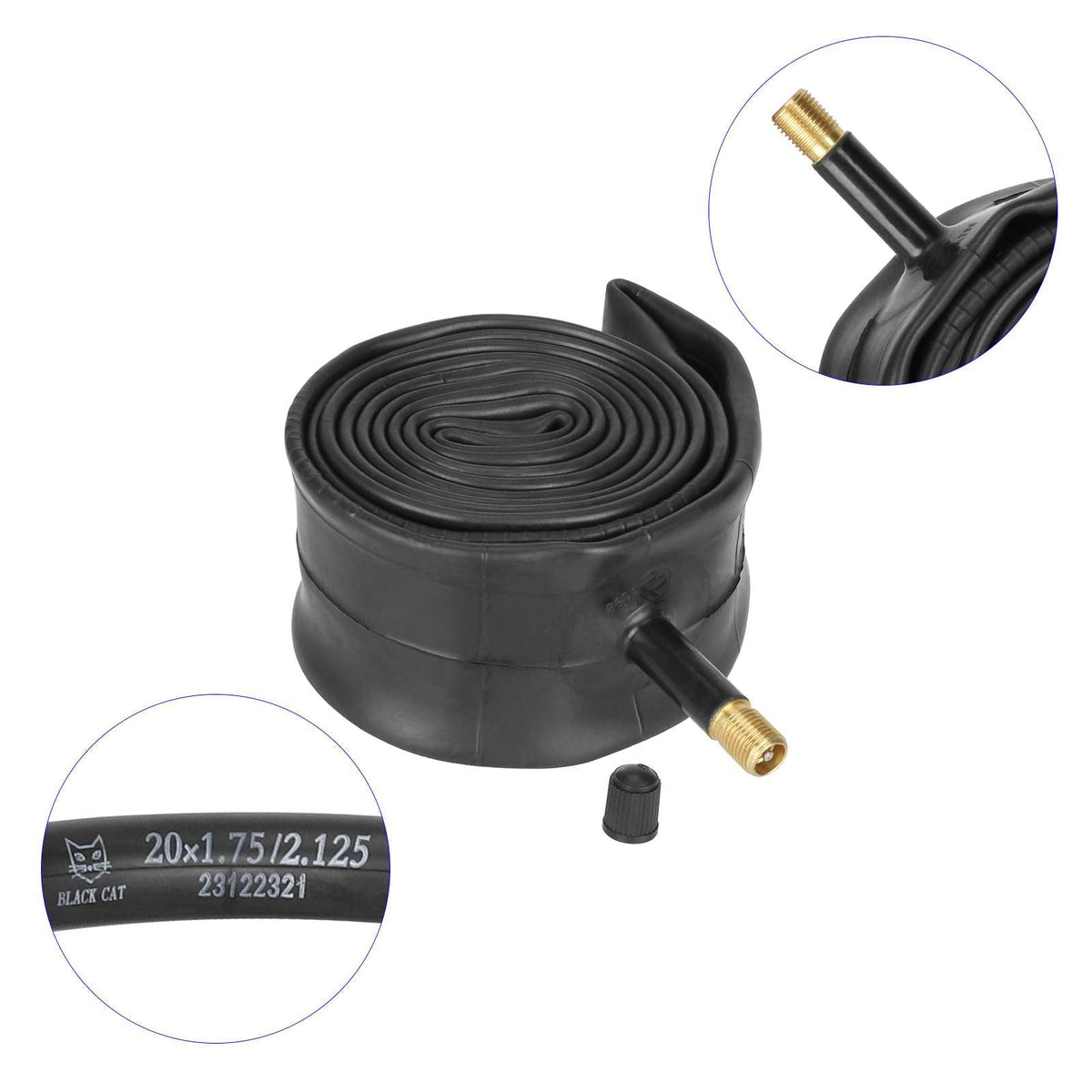 Zračnica 20x1.75/1.95/2.125 s auto ventilom za električni bicikl