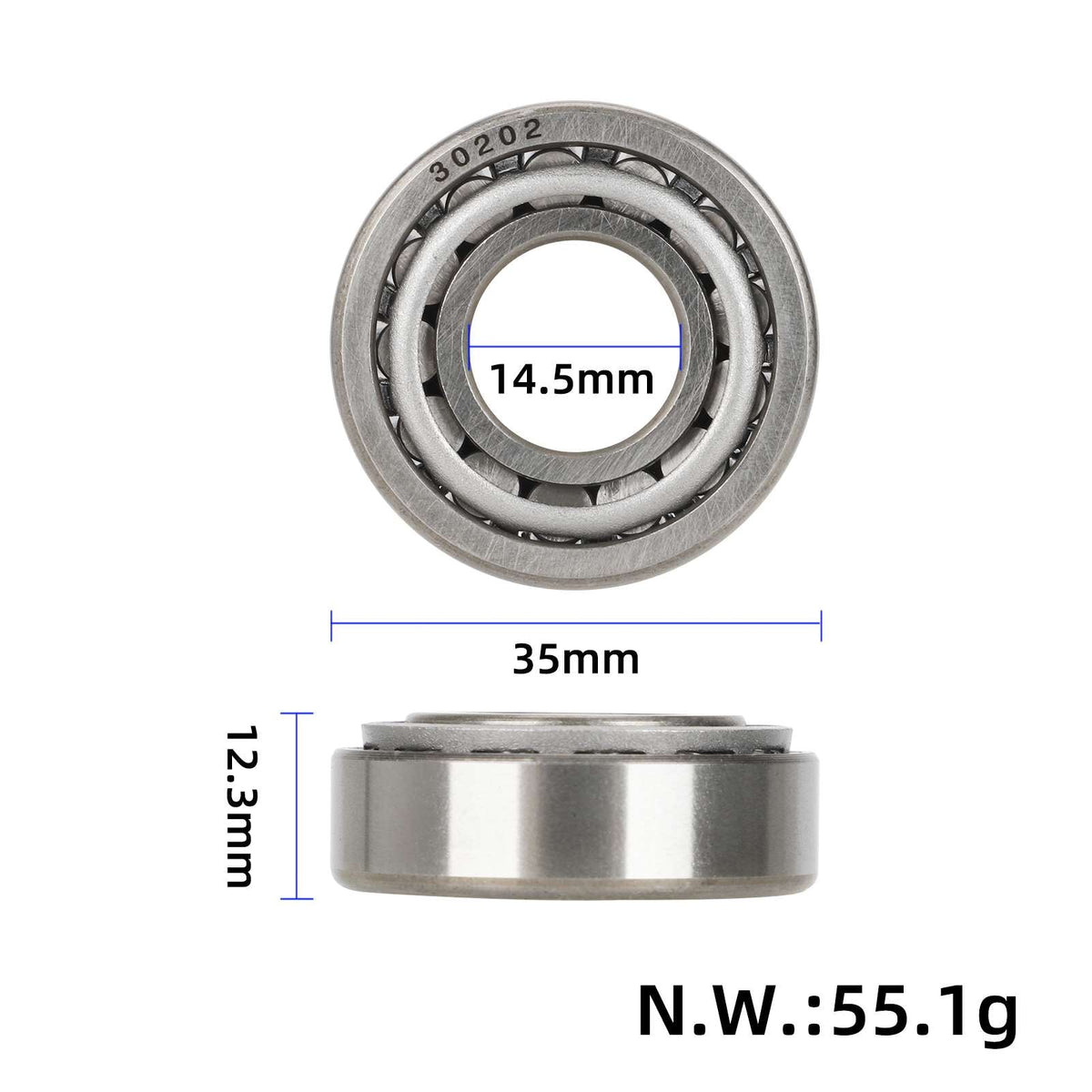 Konusni ležaj upravljača 30202 15x35x11 mm za električni skuter