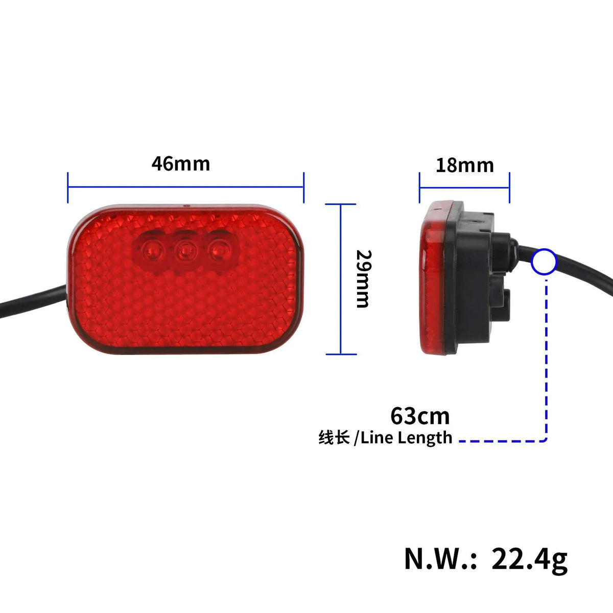 Originalno stražnje svjetlo za električni romobil KuKirin G2 Master