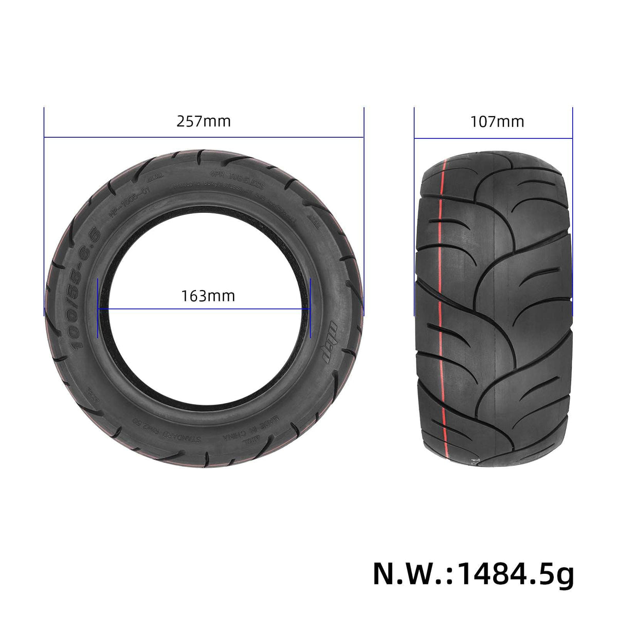 Samozacjeljujuća tubeless guma 100/55-6.5 (11") za Teverun Fighter 11+