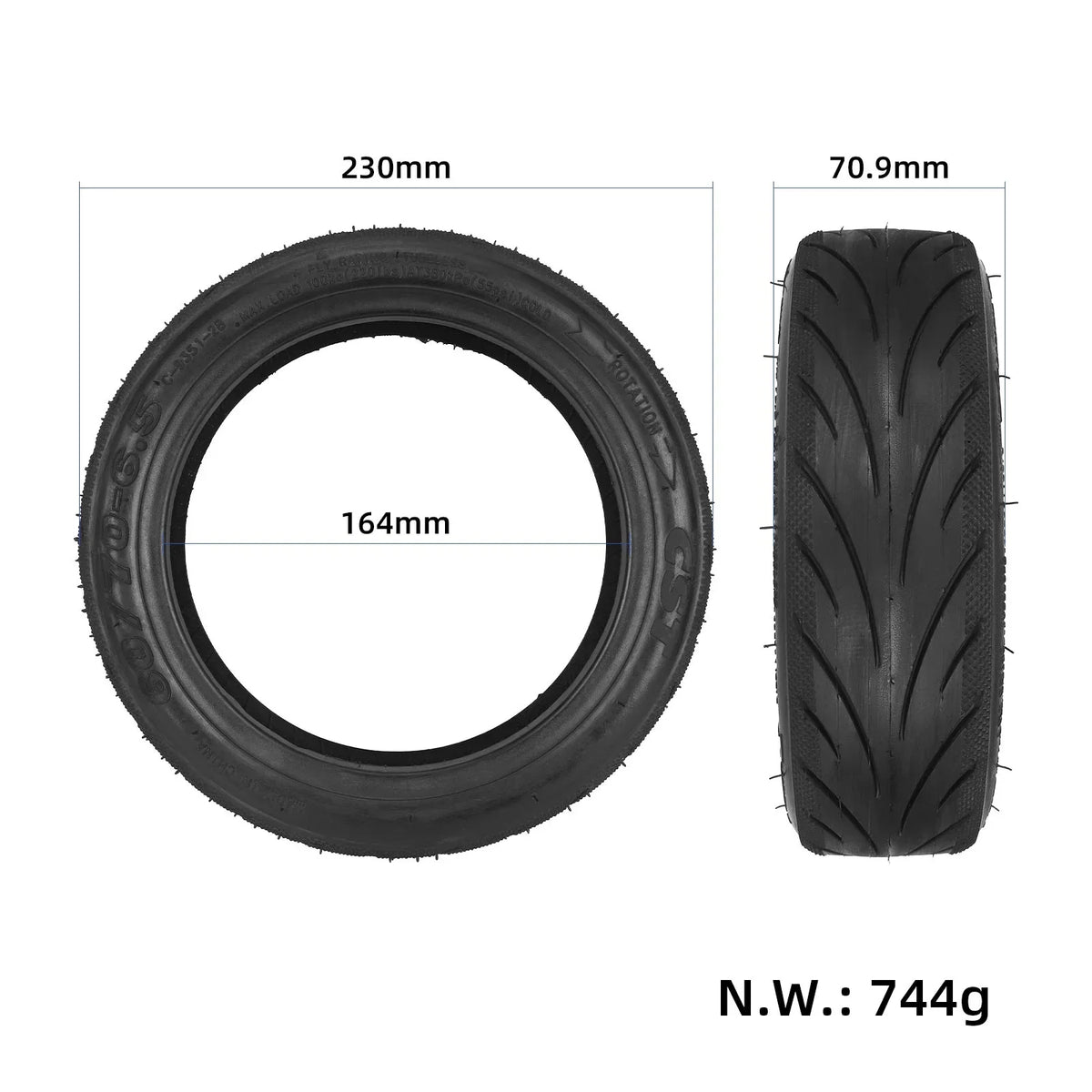 Samozacjeljujuća tubeless guma CST 60/70-6.5 za električni romobil Segway Ninebot MAX G30