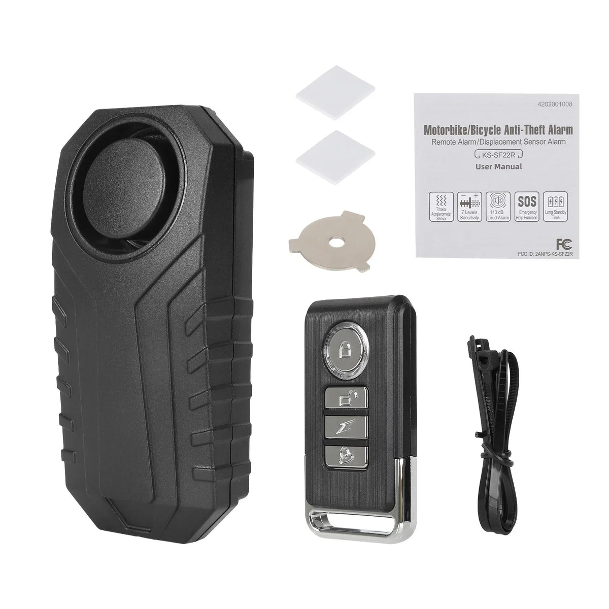 ULP1324.13 – Alarm za bicikl i romobil s daljinskim, 113 dB – prikaz 1