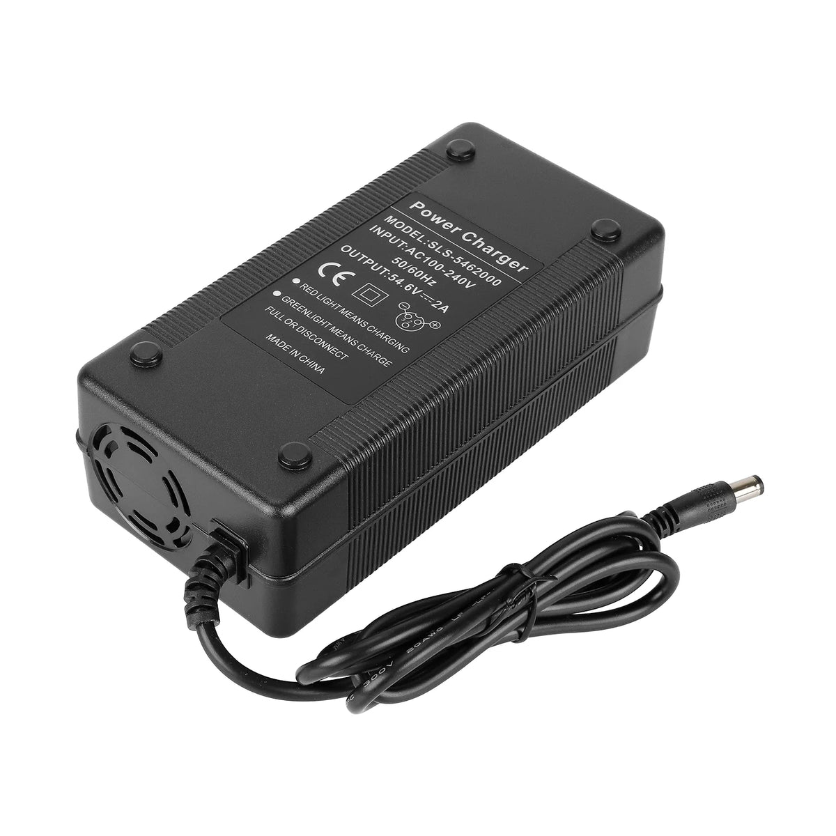 Punjač 54,6 V 2 A za 48-V bateriju – DC 5,5 × 2,1 mm, EU-utikač