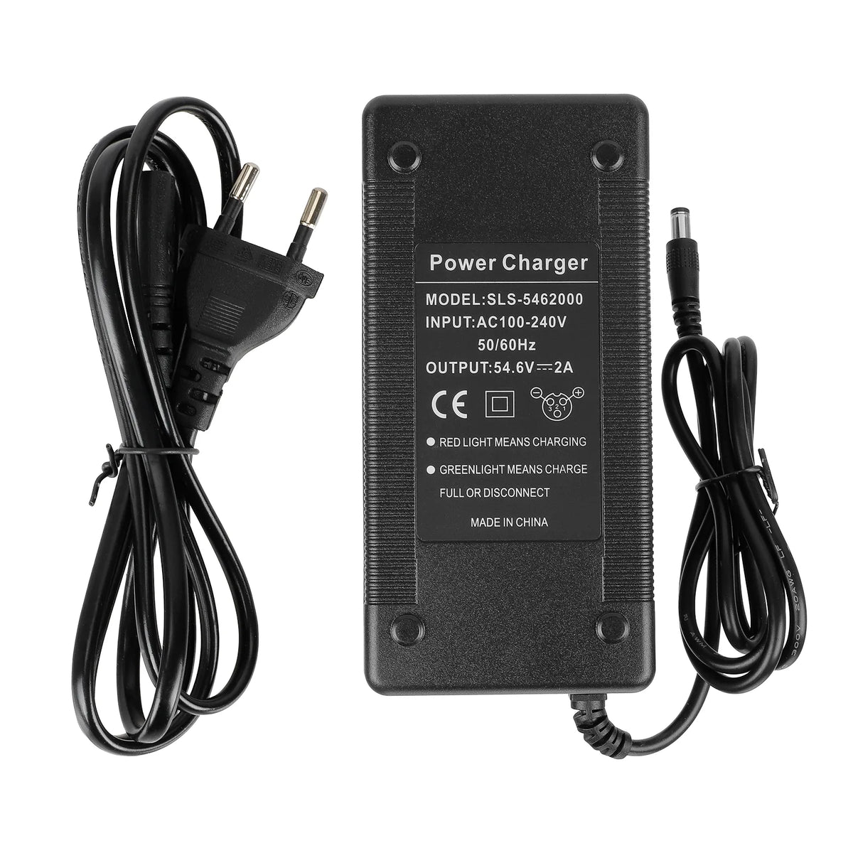 Punjač 54,6 V 2 A za 48-V bateriju – DC 5,5 × 2,1 mm, EU-utikač