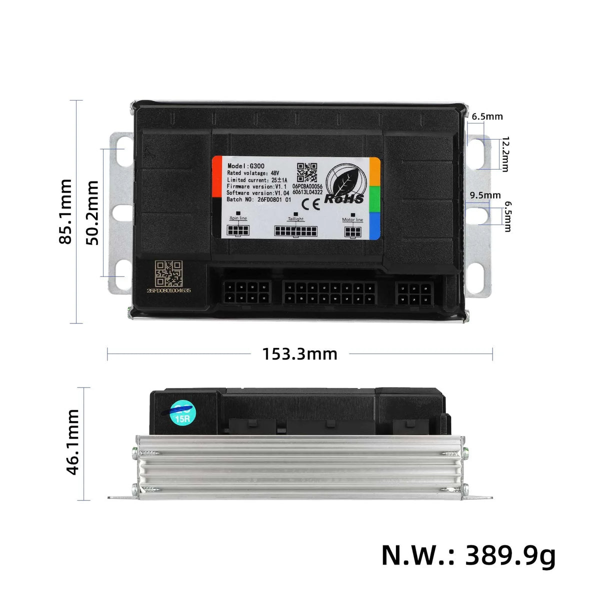 Kontroler G300 48 V 25 A za KuKirin G2 — 2