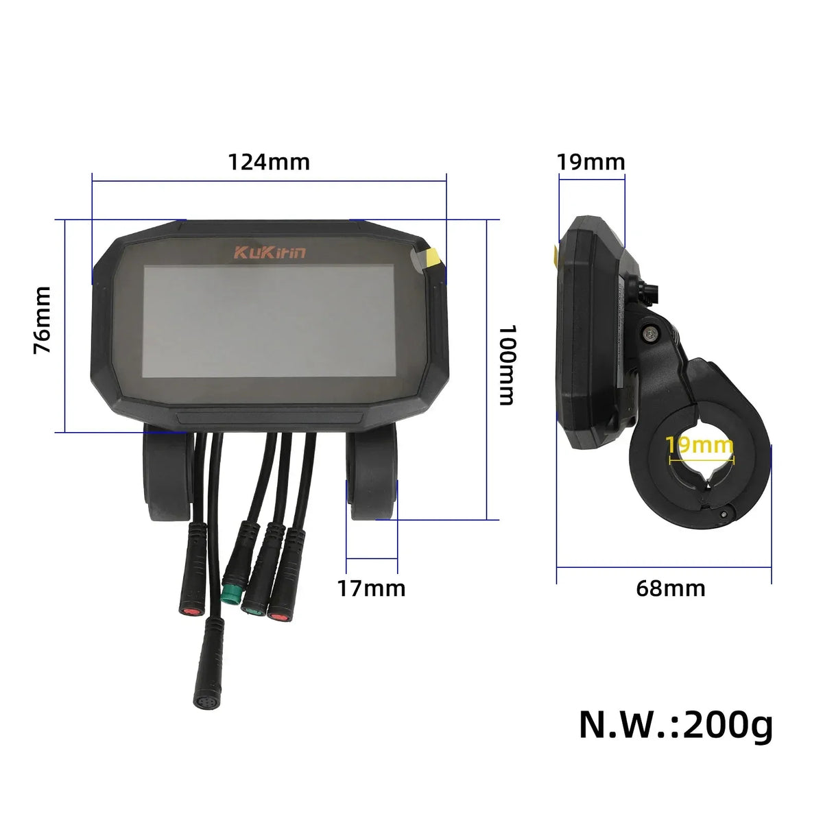 LCD zaslon u boji verzije C za KuKirin G2 Max – 6-pinski konektor
