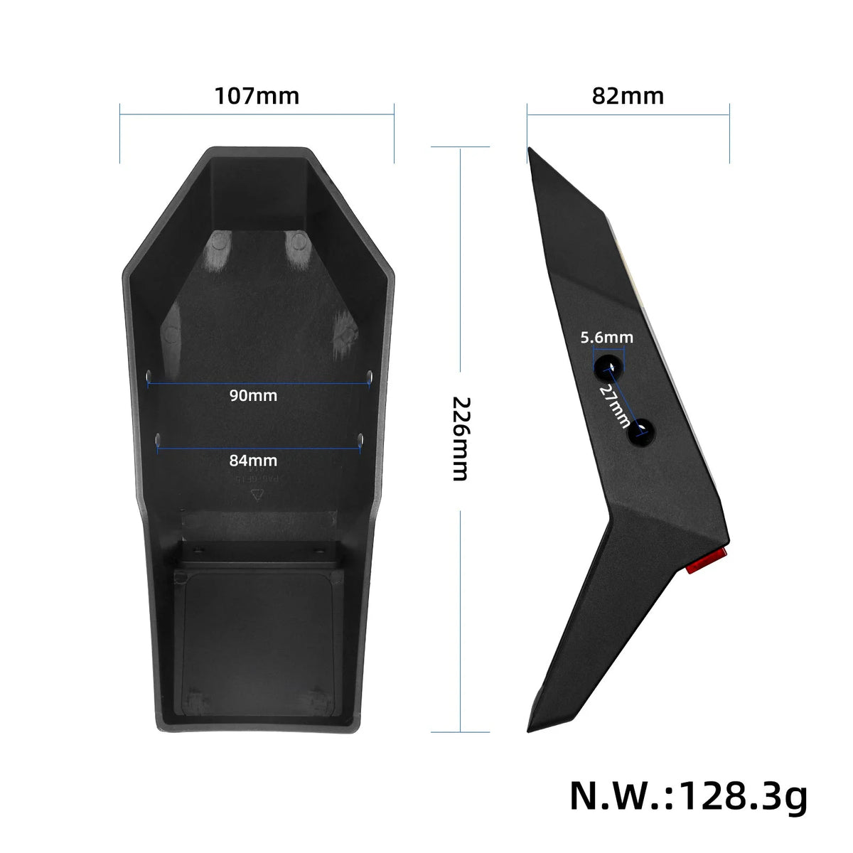 Stražnji blatobran s crvenim reflektorom za KuKirin M4 Max — 2