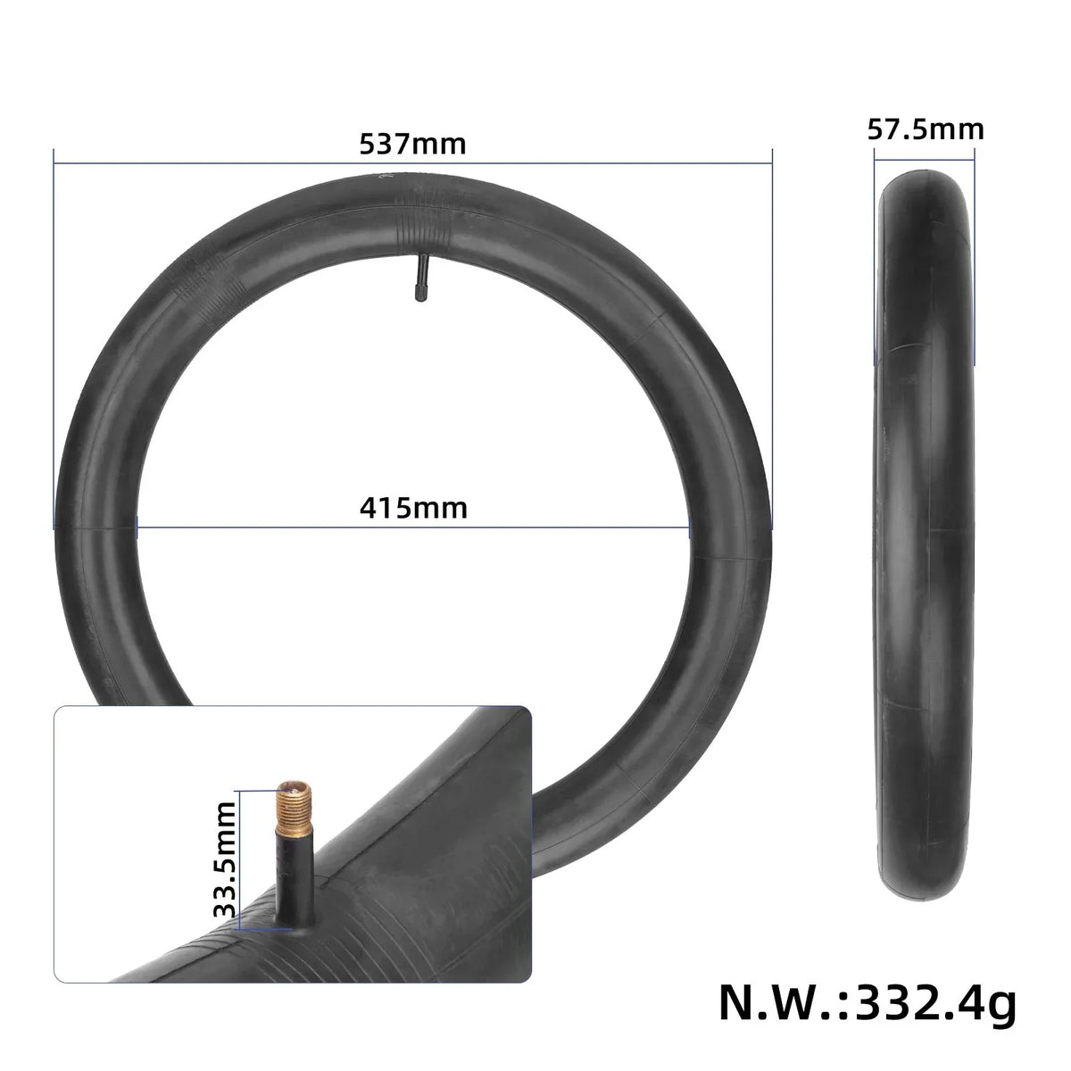 Zračnica EXCEL 20 × 3.0 A/V za ENGWE L20 3.0 Boost – Schrader ventil