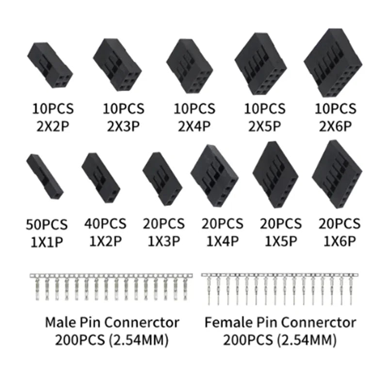 Komplet konektora Dupont 2,54 mm – 620 dijelova — 2