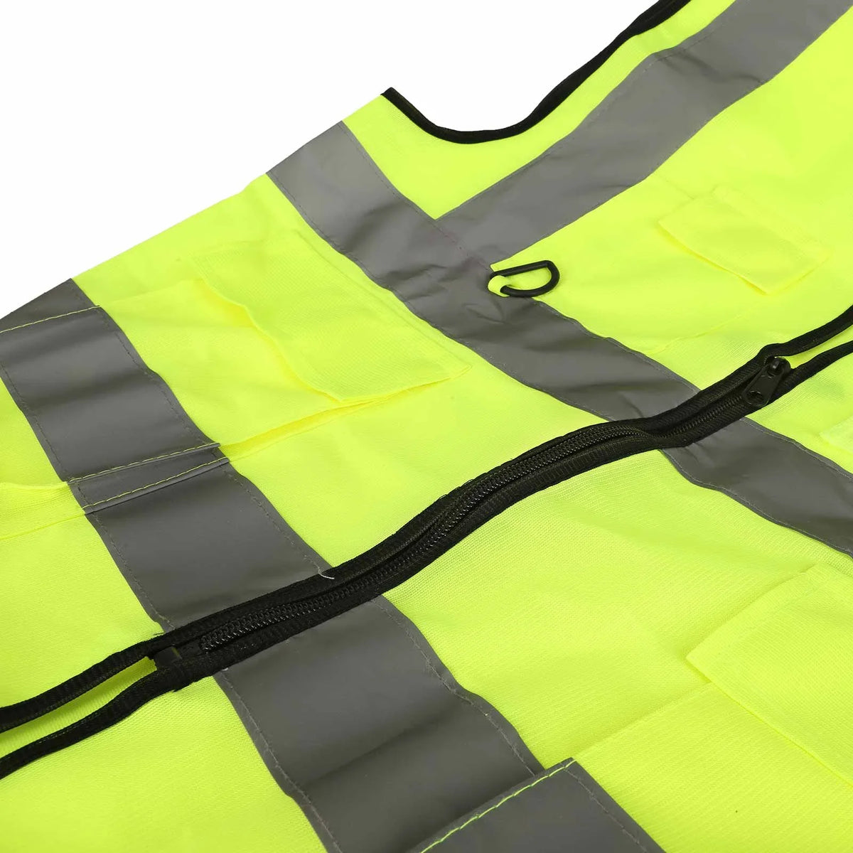 ULP8337.1 – Fluorescentno zeleni reflektirajući prsluk s džepovima – prikaz 4