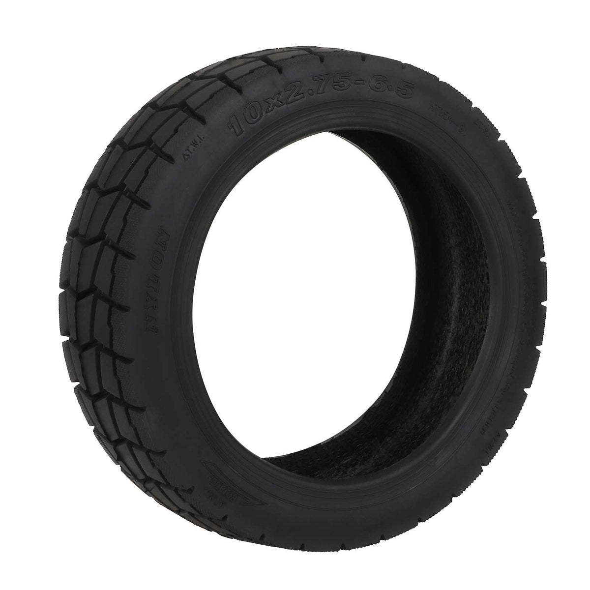 Crna vanjska guma 10x2.75-6.5 za električni romobil KuKirin G2 Master, pogled iz kuta