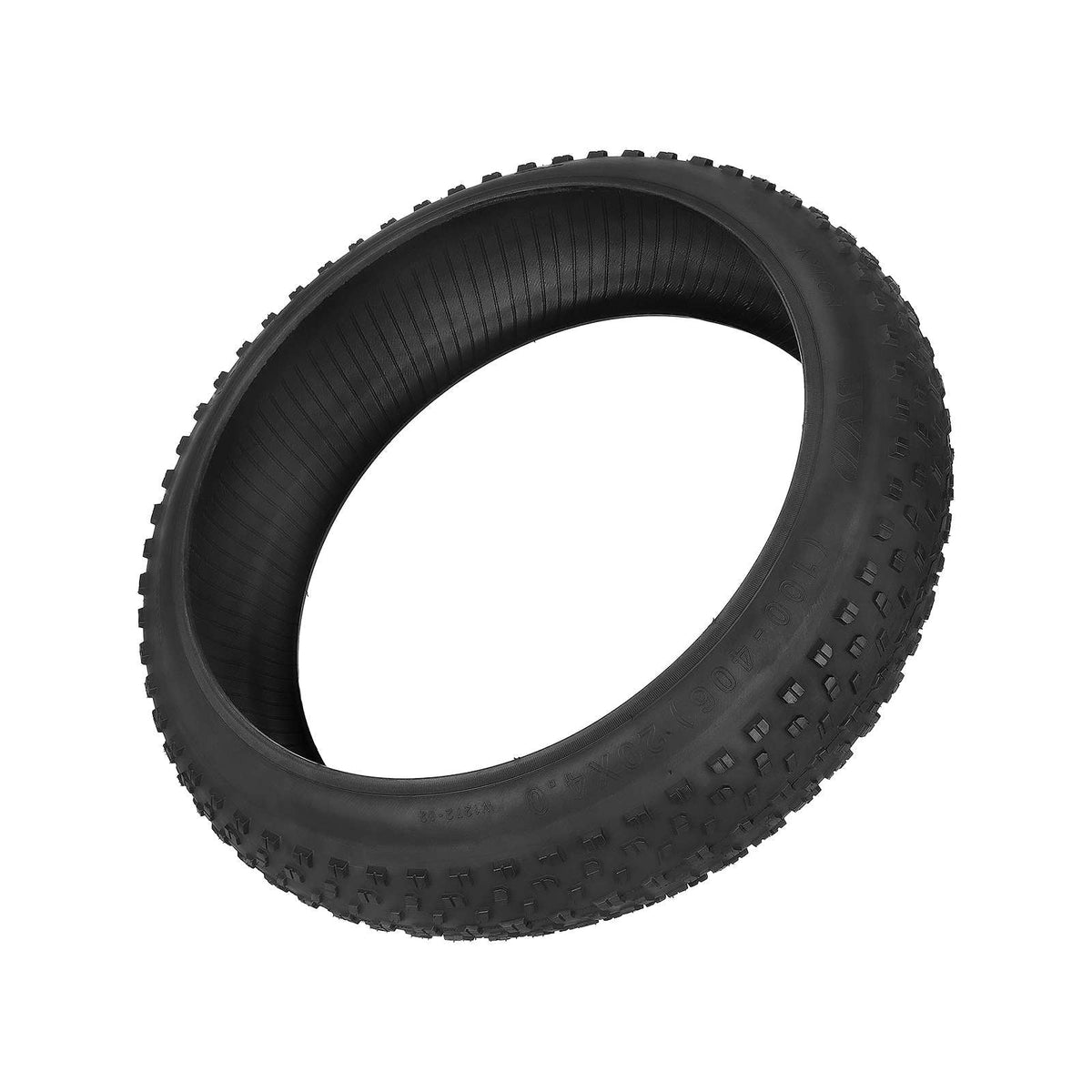 Crna vanjska guma Wanda 20x4.0 za električni bicikl Engwe Engine Pro 2.0 prikazana iz kuta