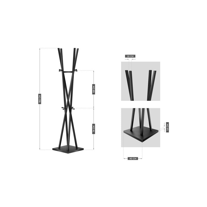 Host 5.0 Clothes Hanger Black vješalica za odjeću
