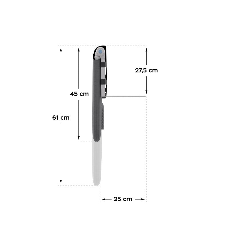 Zaštitna ograda za krevet Cover 25 siva 150 cm