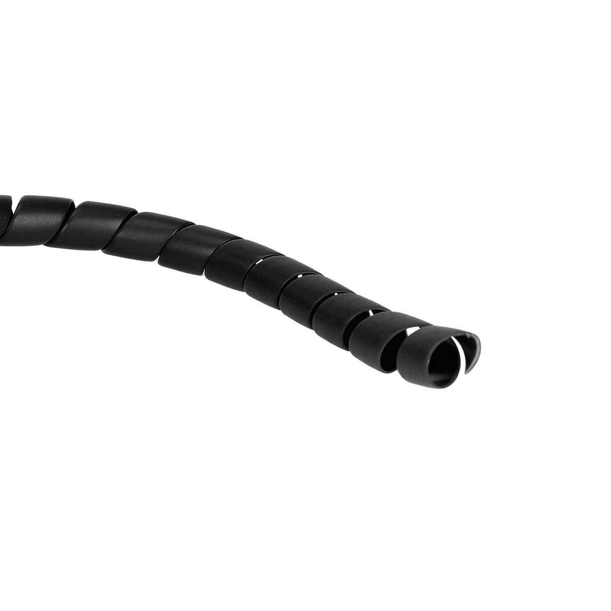 Crna zaštitna spiralna cijev za kabele promjera 8 mm, detaljan prikaz spirale